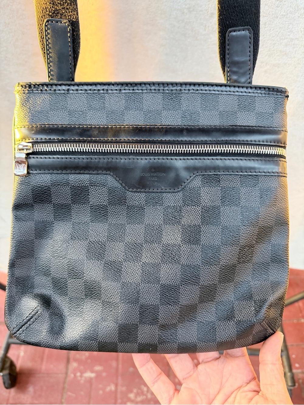Louis Vuitton Black Damier Crossbody Shoulder Bag